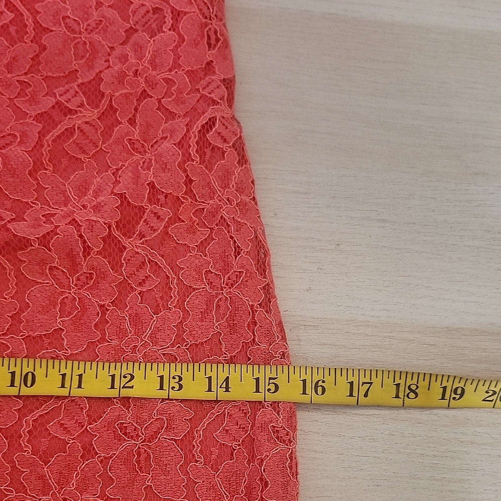 DIANE VON FURSTENBERG Zarita lace coral bodycon cocktail dress - Picture 15 of 16